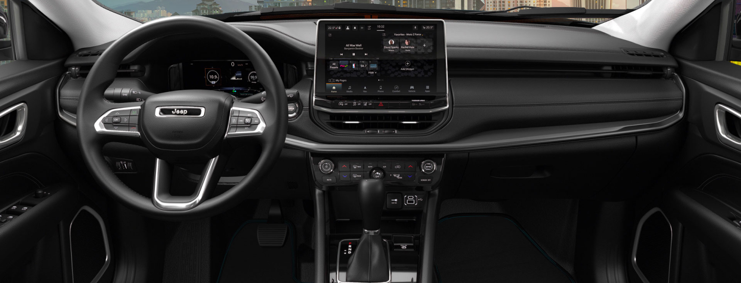 Interiores Novo Jeep® Compass ehíbrido Jeep® PT