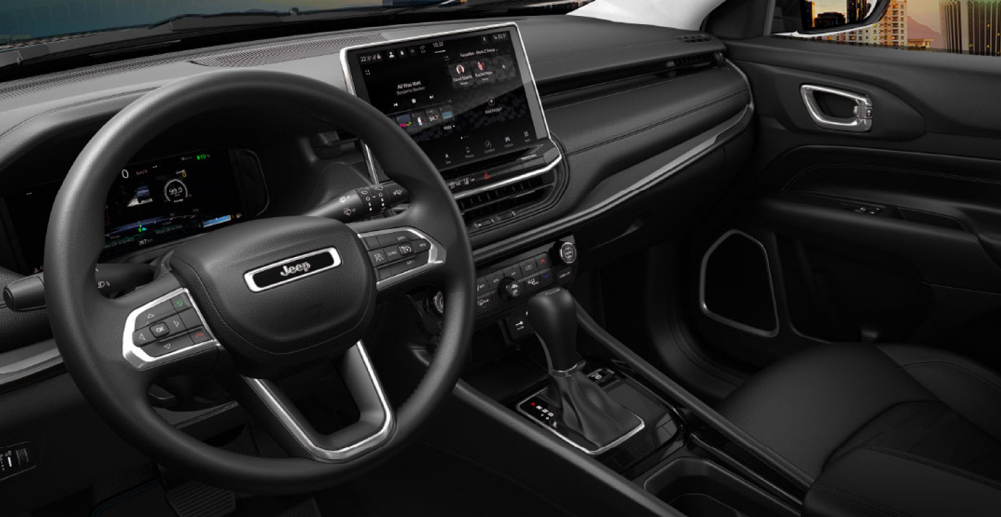 Interiores Novo Jeep® Compass ehíbrido Jeep® PT